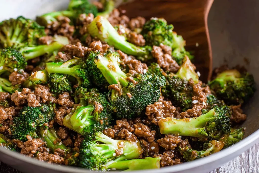 ground beef broccoli recipe